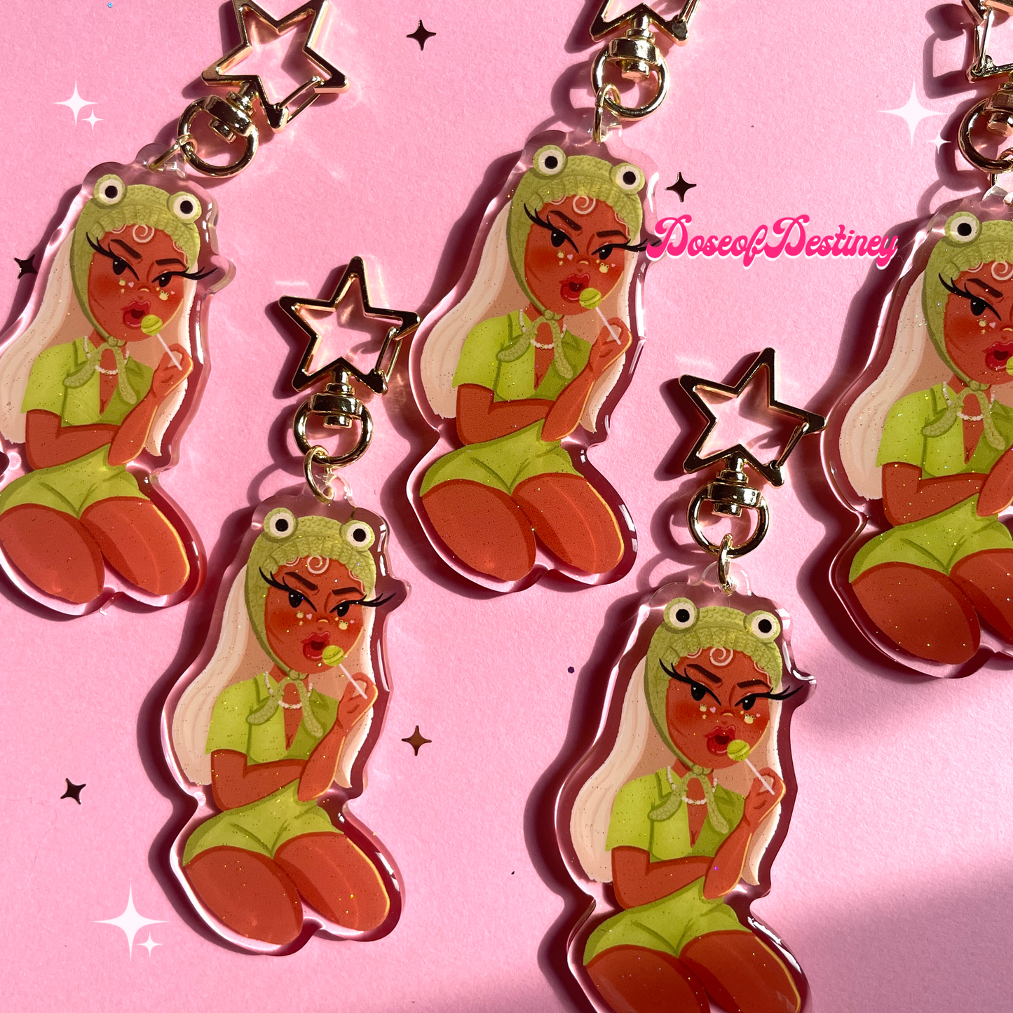 Froggy Girl Keychain