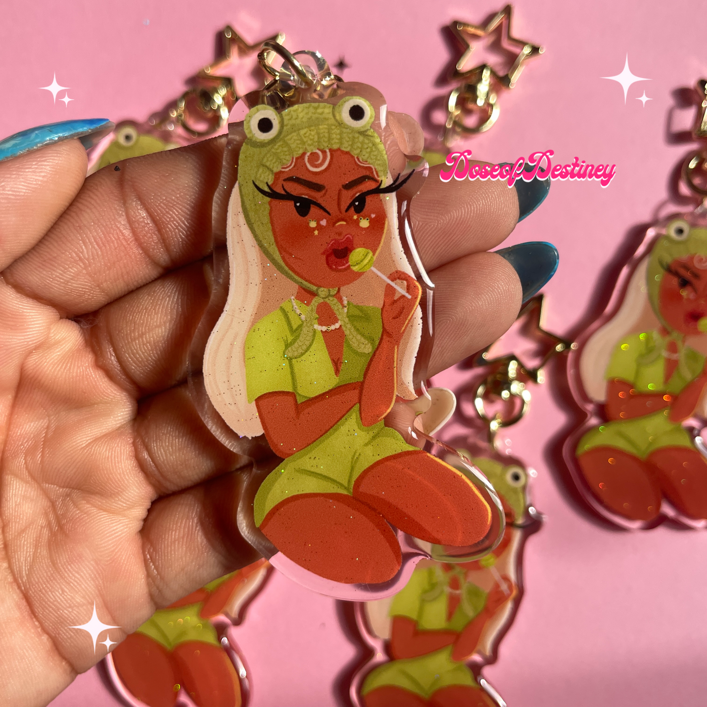 Froggy Girl Keychain