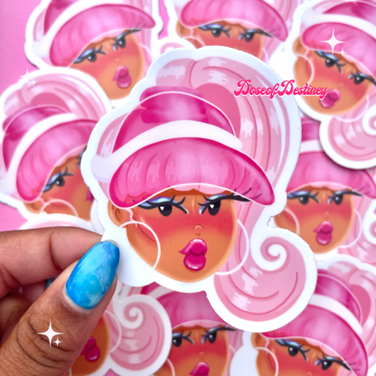 Pink Visor Sticker